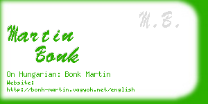 martin bonk business card